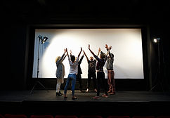 Drama students working on NearAway scene