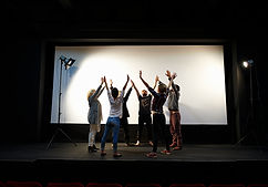 Drama students working on NearAway scene