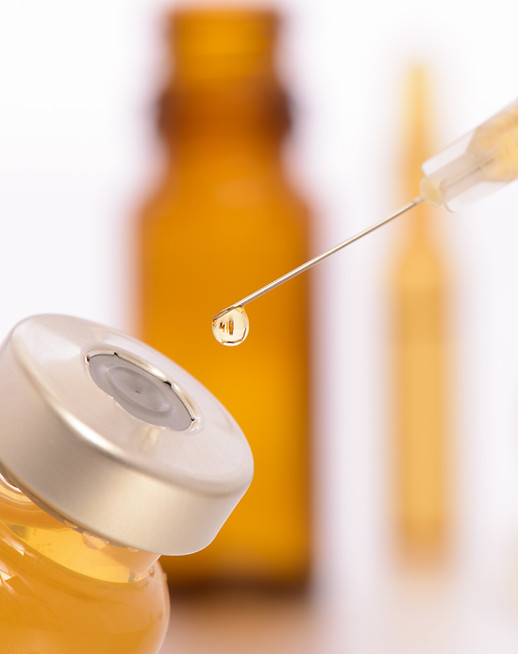 Syringe and vial closeup