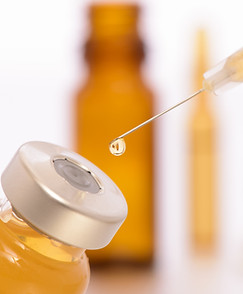 Syringe and vial closeup
