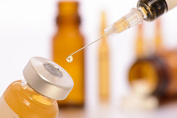 Syringe and vial closeup