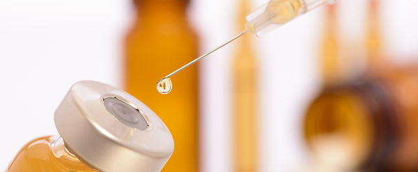 Syringe and vial closeup