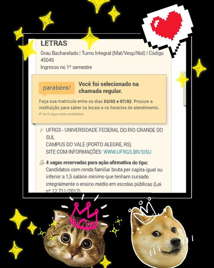 Fui aprovada no ENEM!