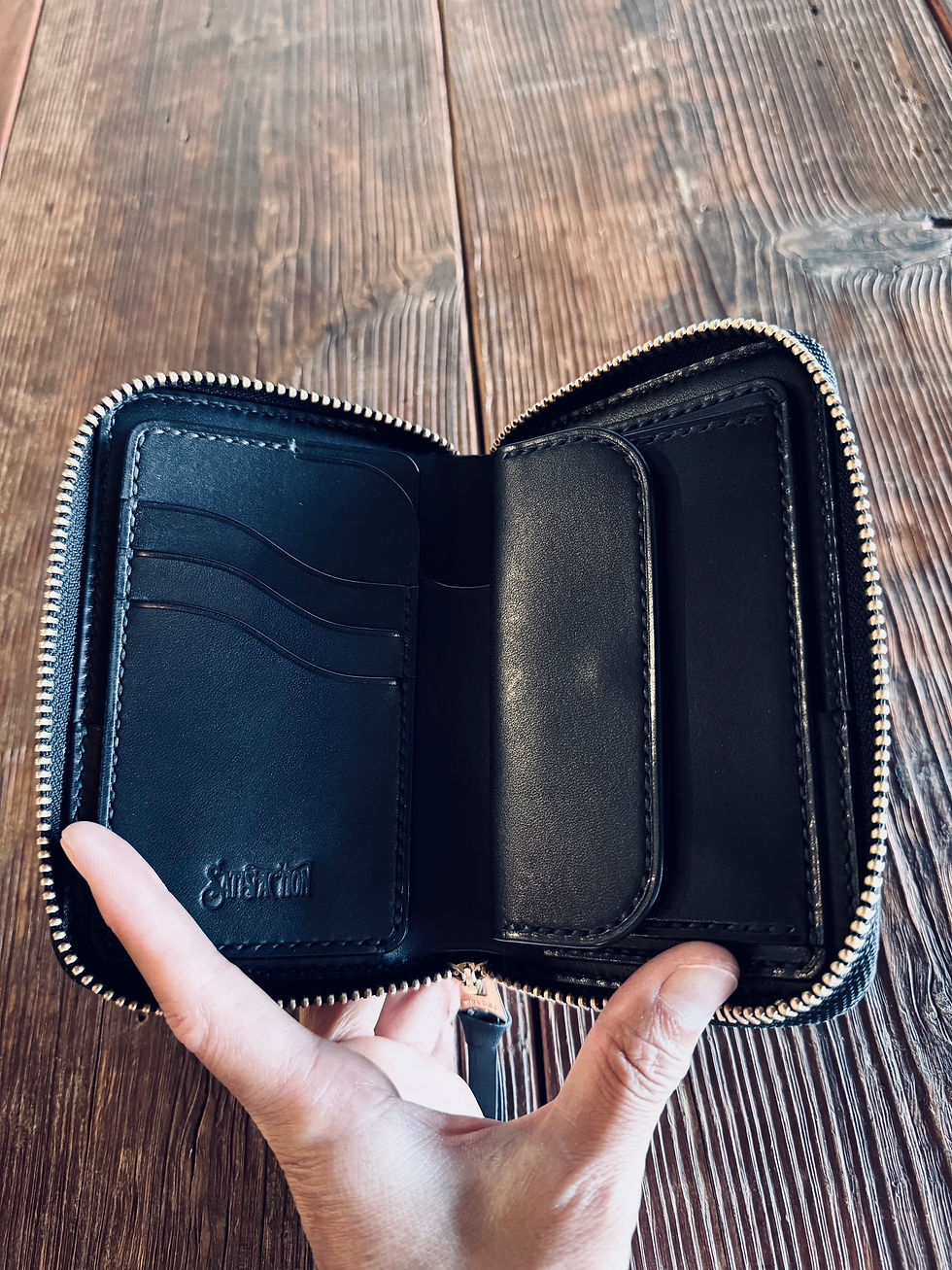 サムネイル： Round Zip Middle Wallet Type2 Diampnd Stump Black