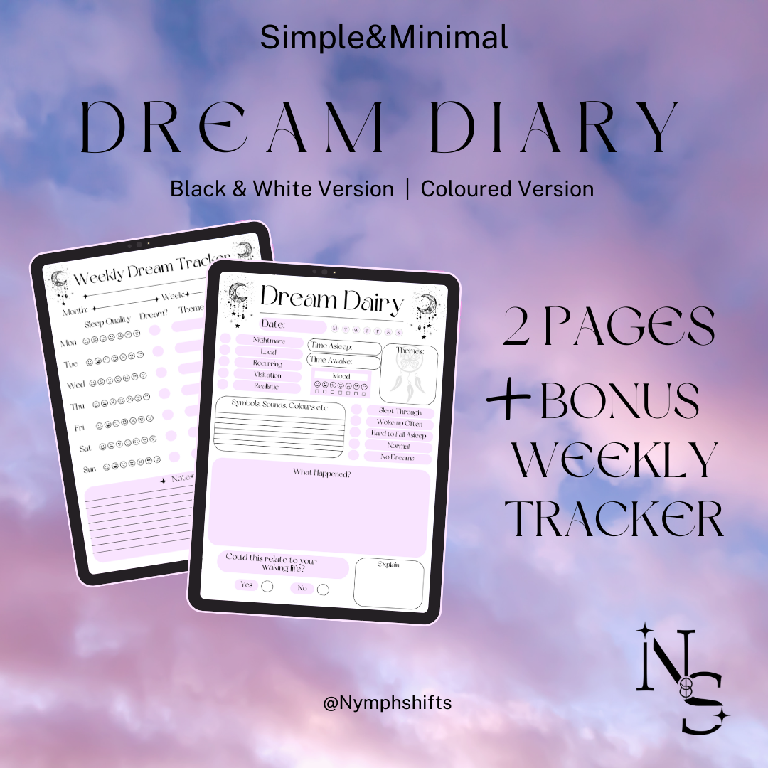 Dream Tracker, Dream Journal, Sleep Analysis - Instant PDF Download