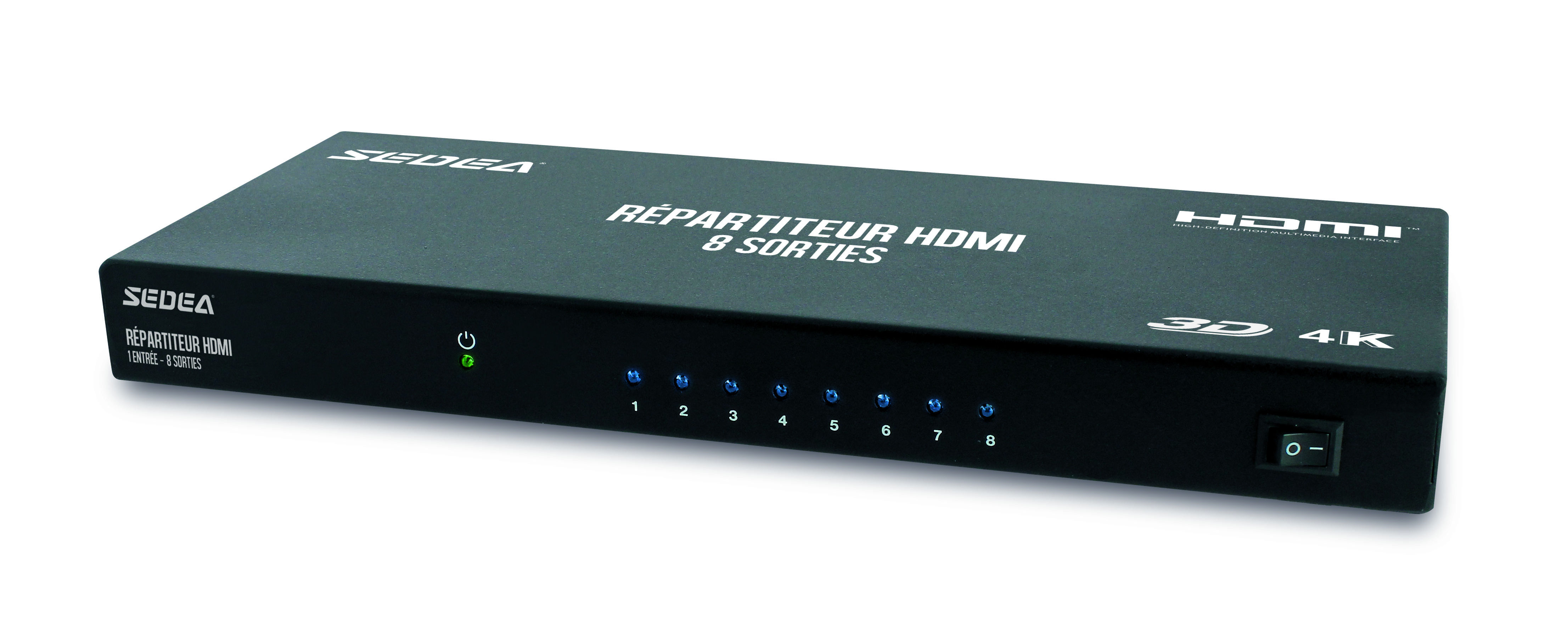 Répartiteur HDMI – 1 entrée / 8 sorties