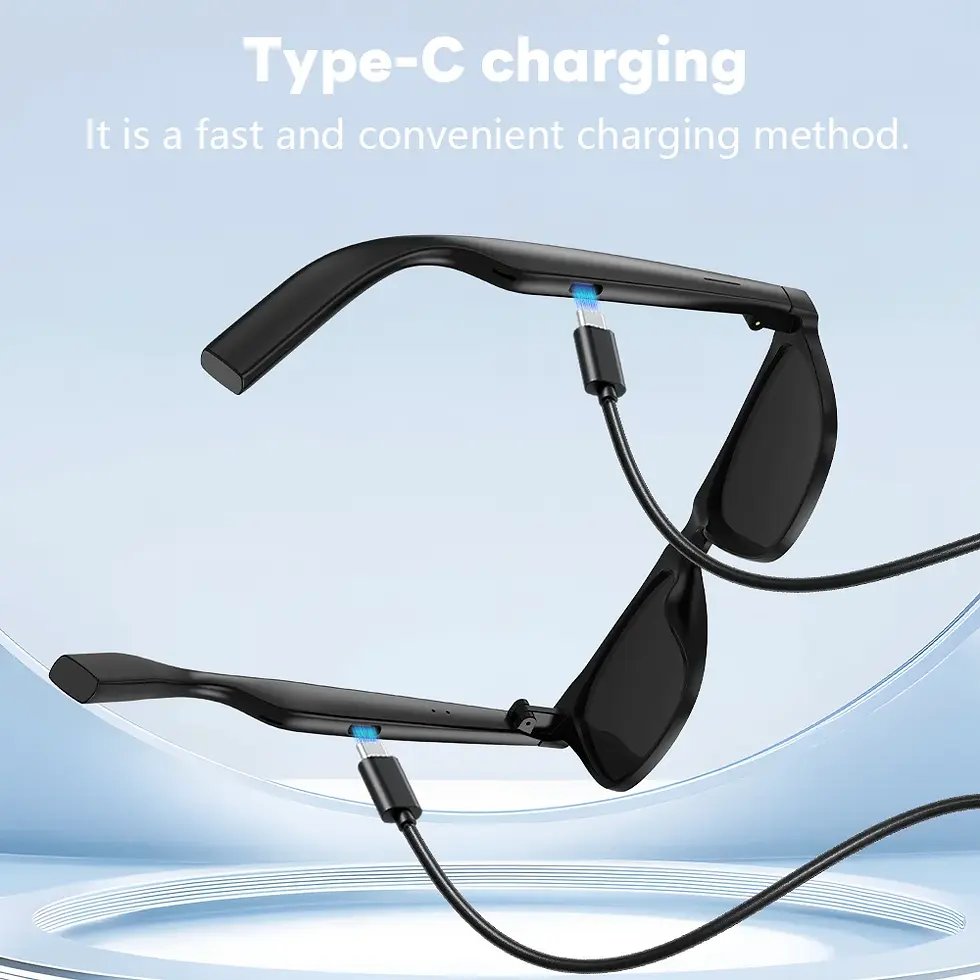 Thumbnail: Lenovo AI Smart Wireless Glasses Bluetooth Sunglasses Remote 8K Control Touch Ph
