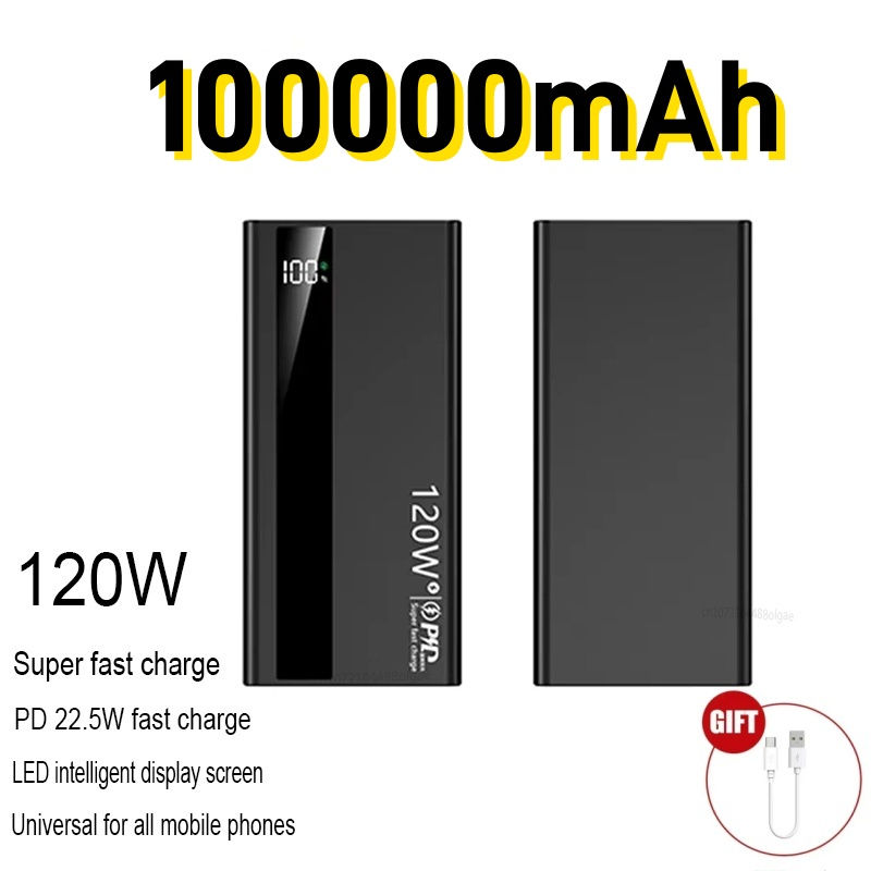 Thumbnail: 500000mAh Power Bank 120W Fast Charging Large Capacity Power Bank PD 20W Suitabl