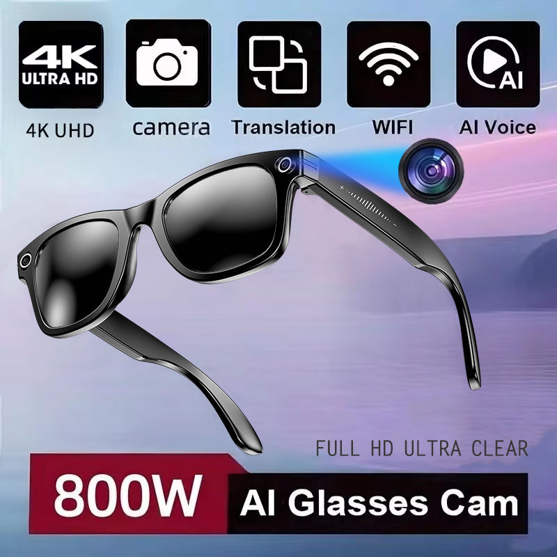 Thumbnail: New 800W Camera AI Glasses Men Color-Changing Smart Translation Glasses Photo Vi