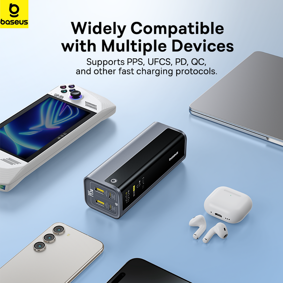Thumbnail: Baseus Power Bank 145W 20800mAh PD 100W Fast Charging  with Smart Digital Displa