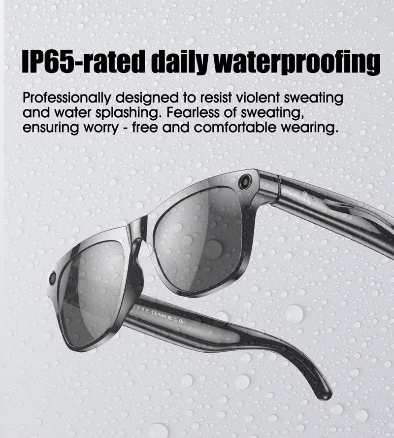 Thumbnail: 4K HD AI Smart Glasses 800w Pixel Multifunctional Camera Bluetooth Call Voice As