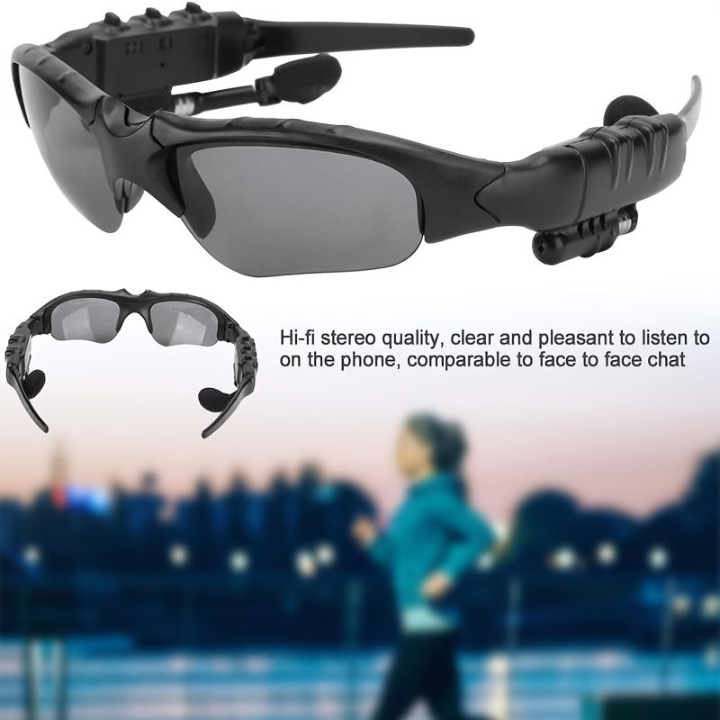 Thumbnail: Glasses Headset Stereo Earphones Wireless Headset with Mic Glasses Sunglasses fo