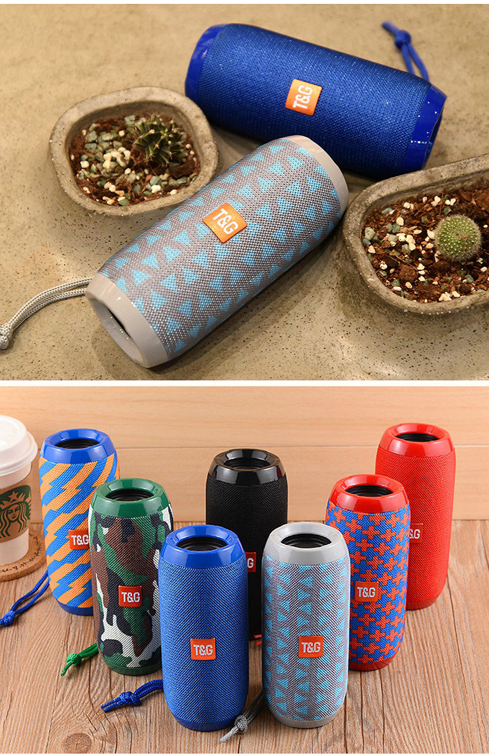 Thumbnail: Bluetooth Speaker T&G TG117 Portable TWS Sound Box Waterproof Loudspeaker Outdoo