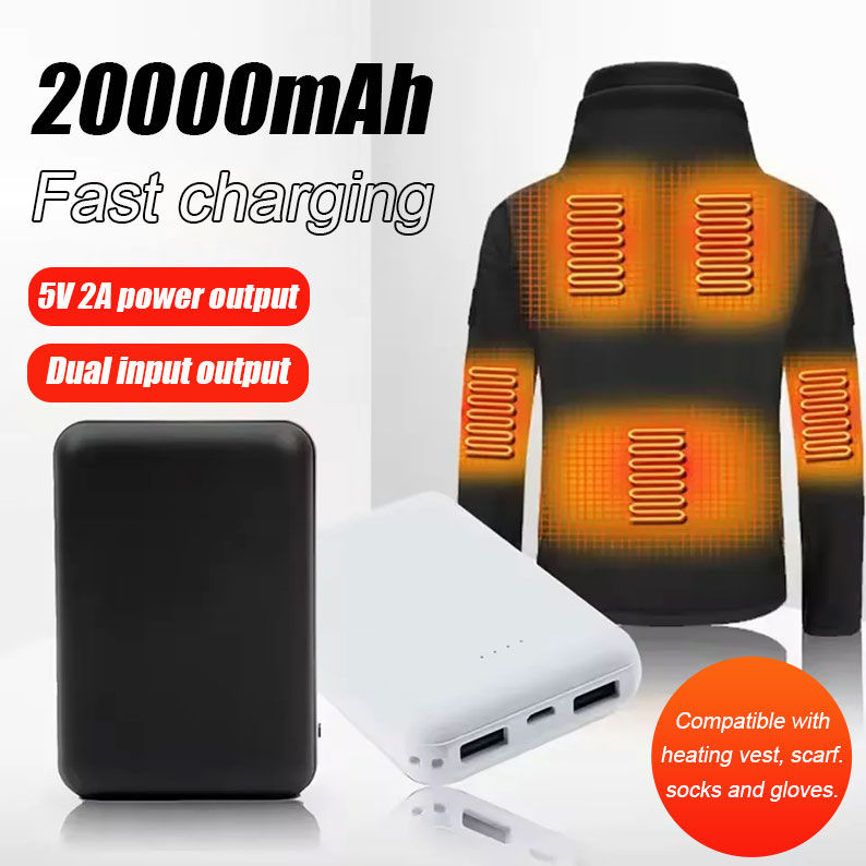 Thumbnail: 20000mAh New Power Bank Portable USB Charger Fast Charging External Battery Pack