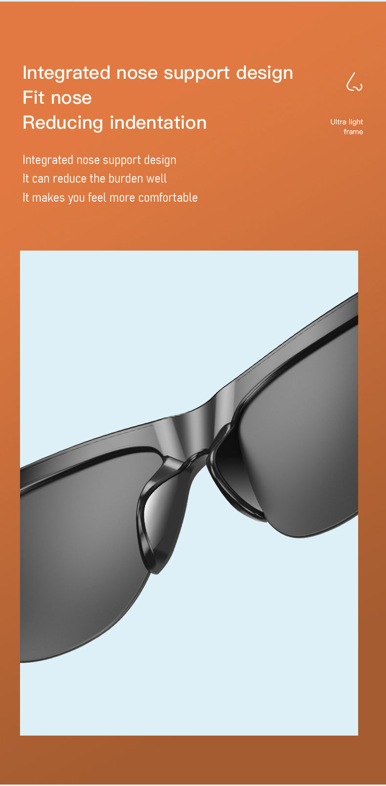 Thumbnail: Smart Bluetooth V5.3 Sunglasses Glasses Call Outdoor Sports Headphones HIFI Blac