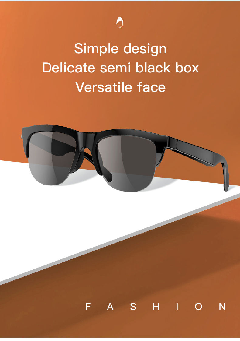 Thumbnail: Smart Bluetooth V5.3 Sunglasses Glasses Call Outdoor Sports Headphones HIFI Blac
