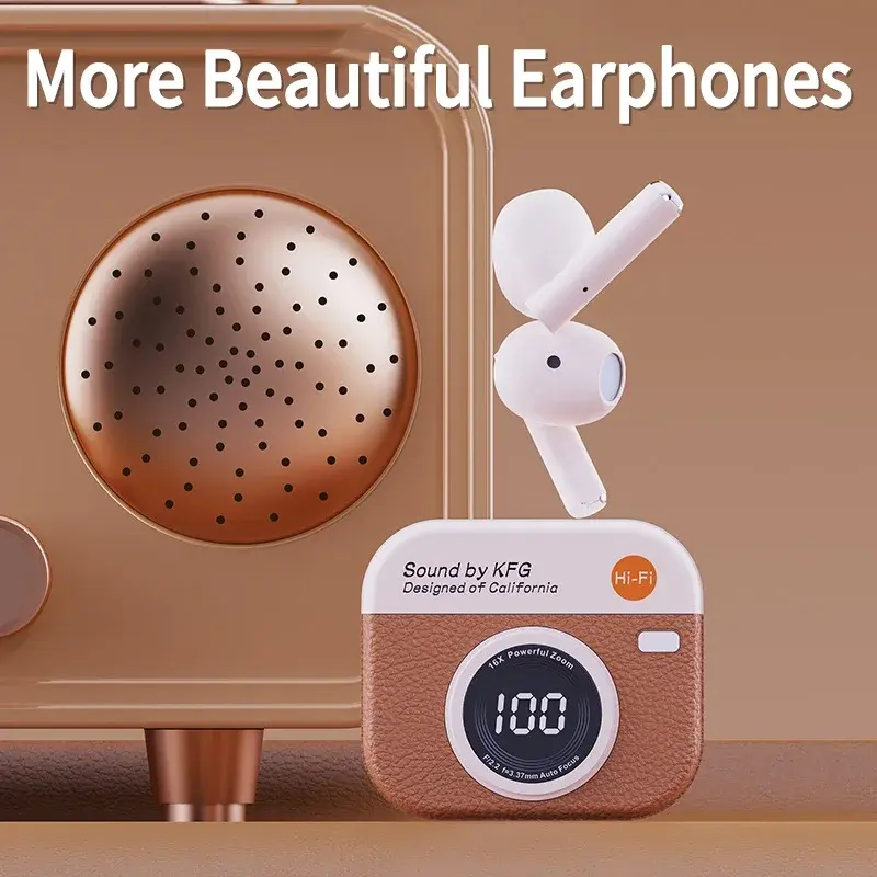 Thumbnail: Q86 Bluetooth 5.3 Wireless Headphones Power LED Digital Display 24hours Enduranc
