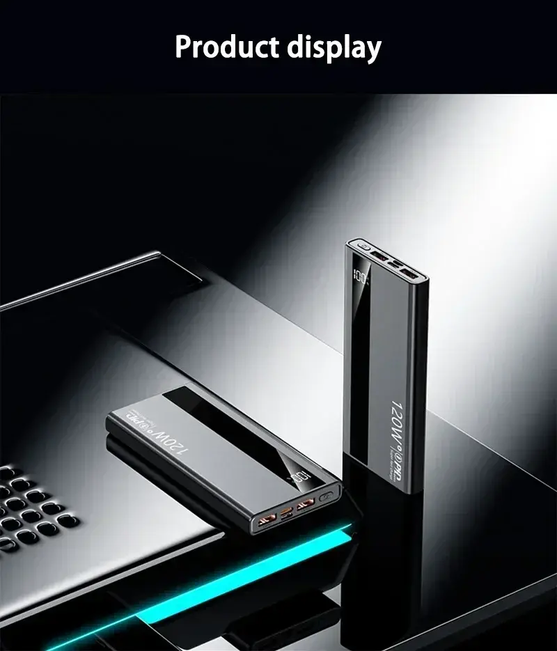 Thumbnail: 500000mAh Power Bank 120W Fast Charging Large Capacity Power Bank PD 20W Suitabl