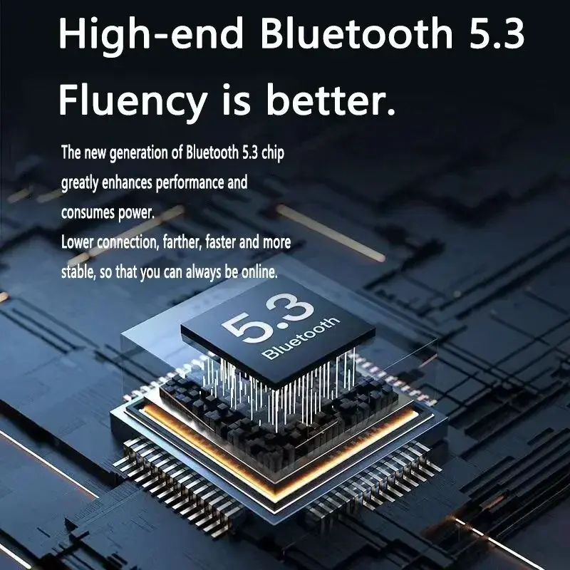 Thumbnail: Original T2 Wireless Bluetooth Earphone Transparent HIFI Headphones LED Power Di