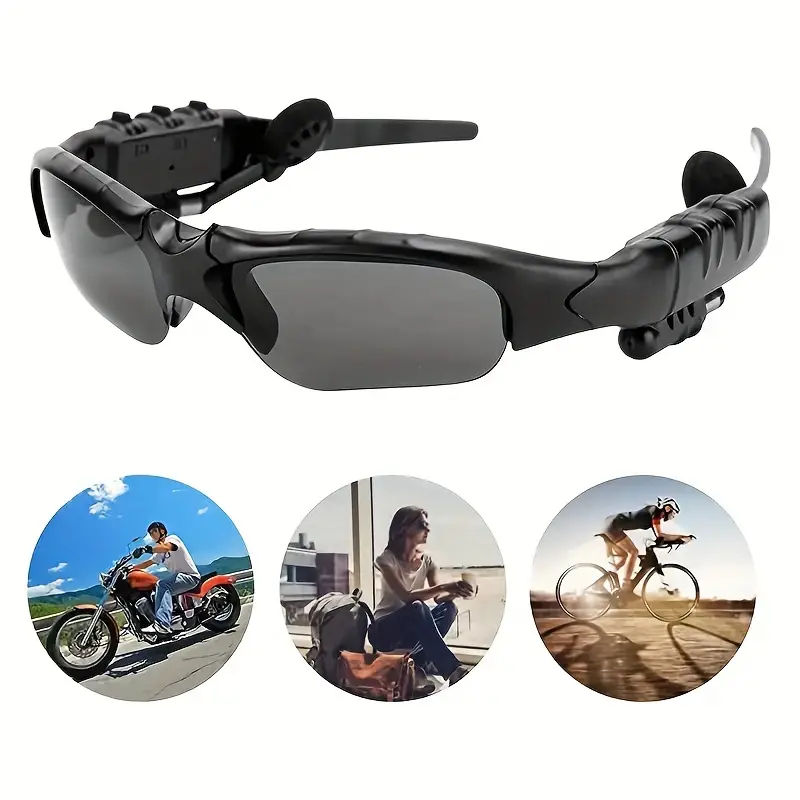 Thumbnail: Glasses Headset Stereo Earphones Wireless Headset with Mic Glasses Sunglasses fo