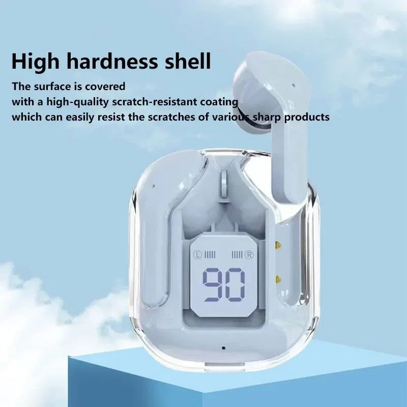 Thumbnail: Original T2 Wireless Bluetooth Earphone Transparent HIFI Headphones LED Power Di