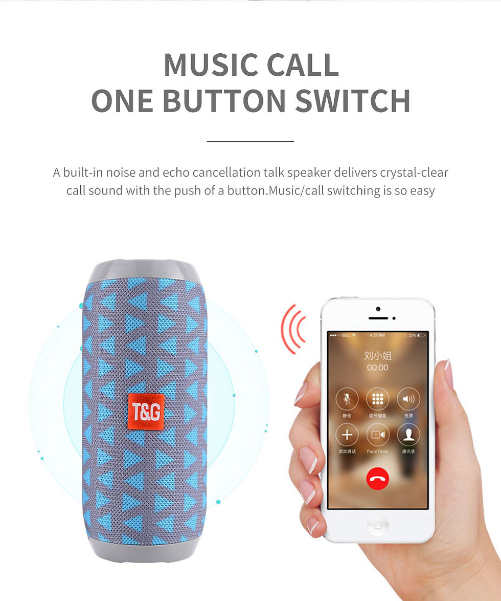 Thumbnail: Bluetooth Speaker T&G TG117 Portable TWS Sound Box Waterproof Loudspeaker Outdoo