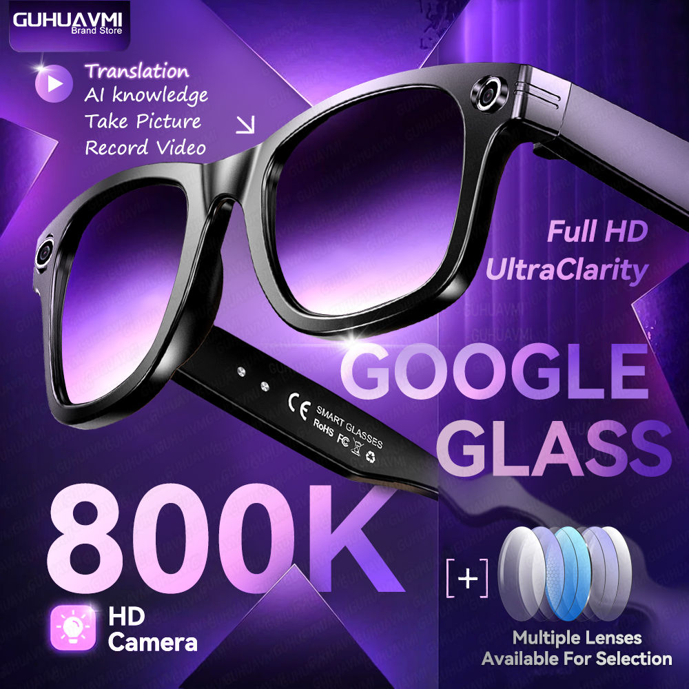 AI Smart Glasses with 8MP Camera Video Recording 100+ Languages Translation Sung