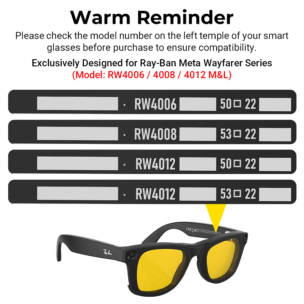 Thumbnail: Hibloks For Ray-Ban Meta Wayfarer & GEN 2 RW4012/RW4008/RW4006 Smart Glasses Cli