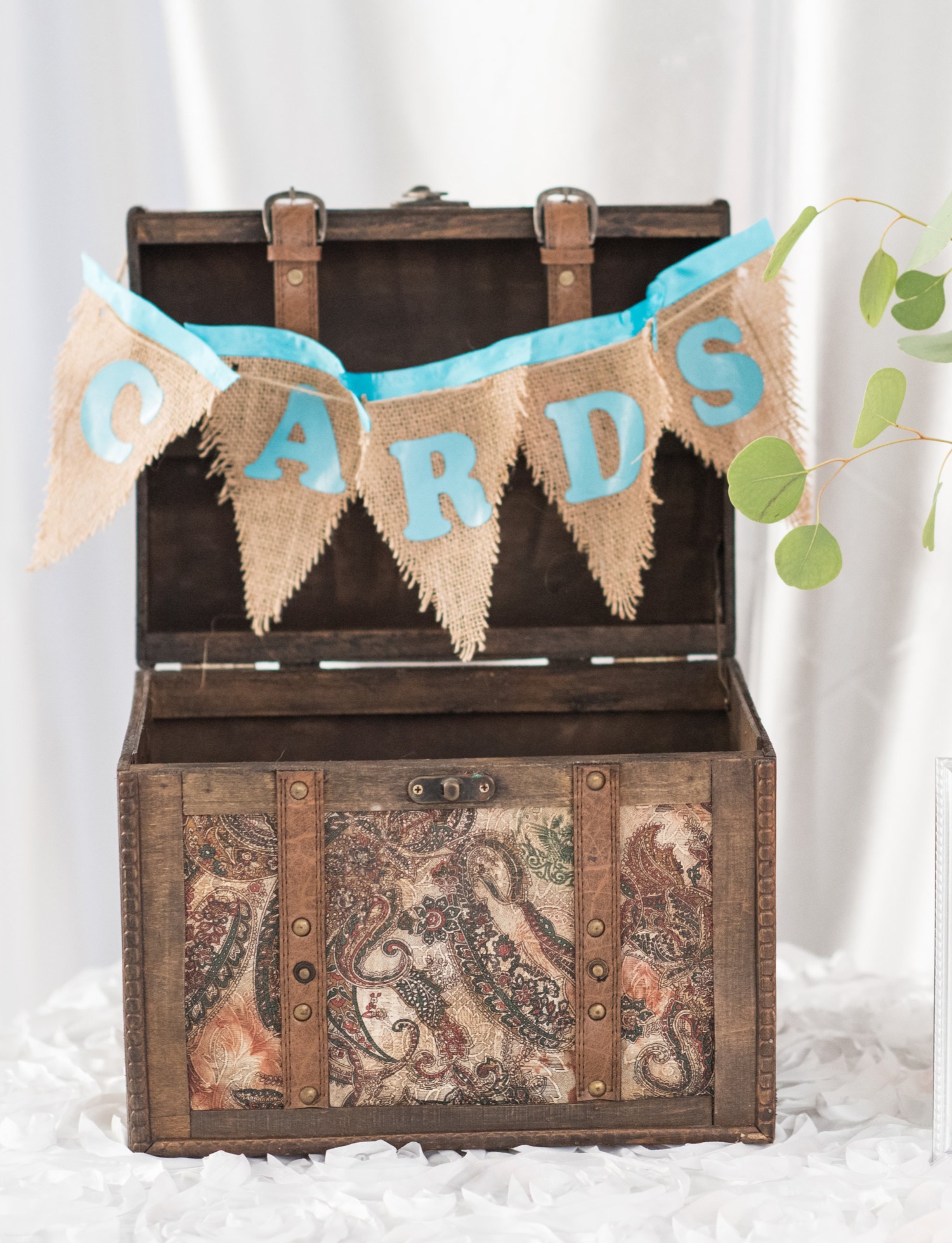 Vintage Luggage Card Box
