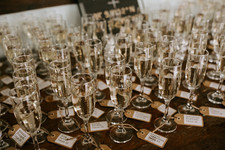 Escort Card Champagne Flutes