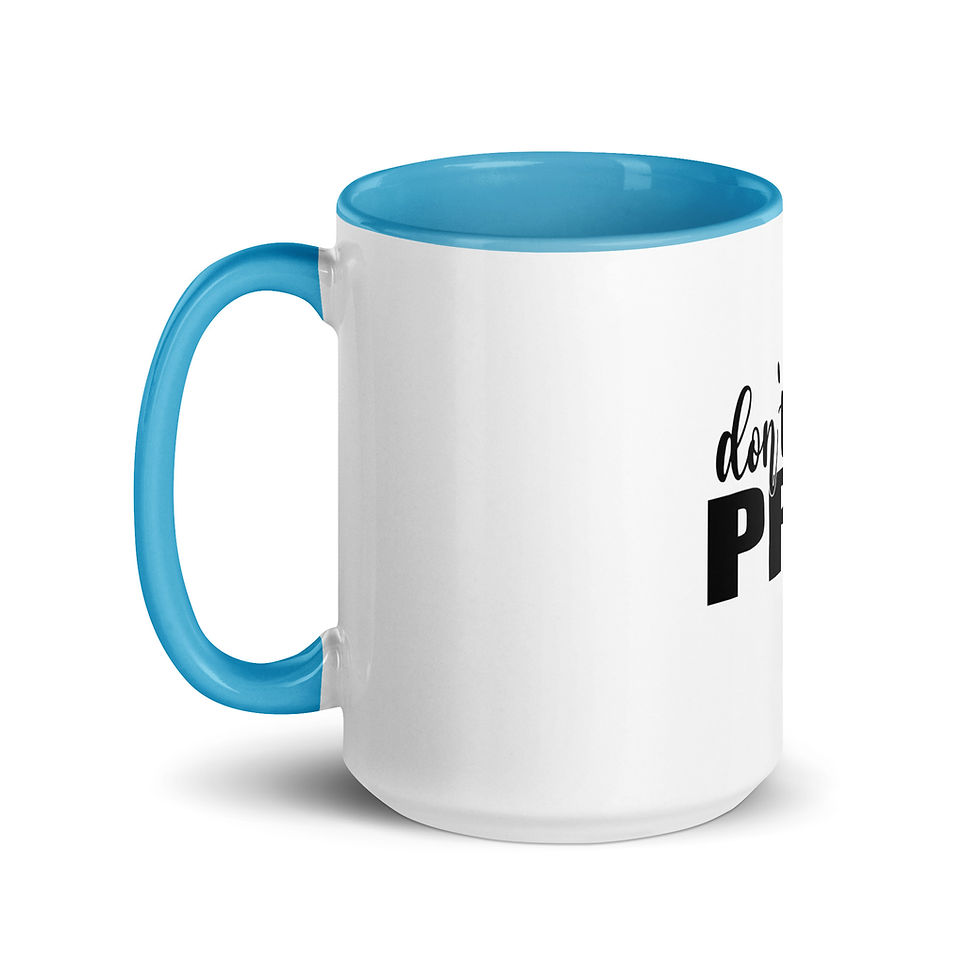 Thumbnail: Don't Panic Pray Mug with Color Inside
