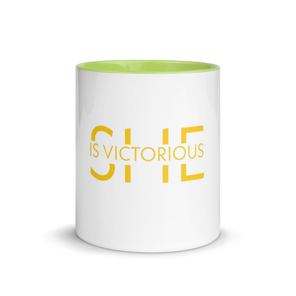 Thumbnail: She is Victorious Mug with Color Inside
