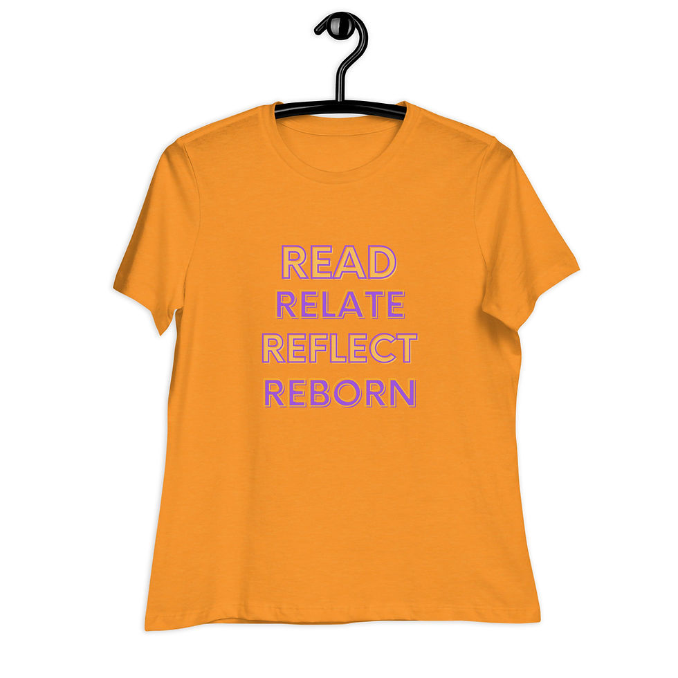 Thumbnail: READ RELATE REFLECT REBORN Women's Relaxed T-Shirt