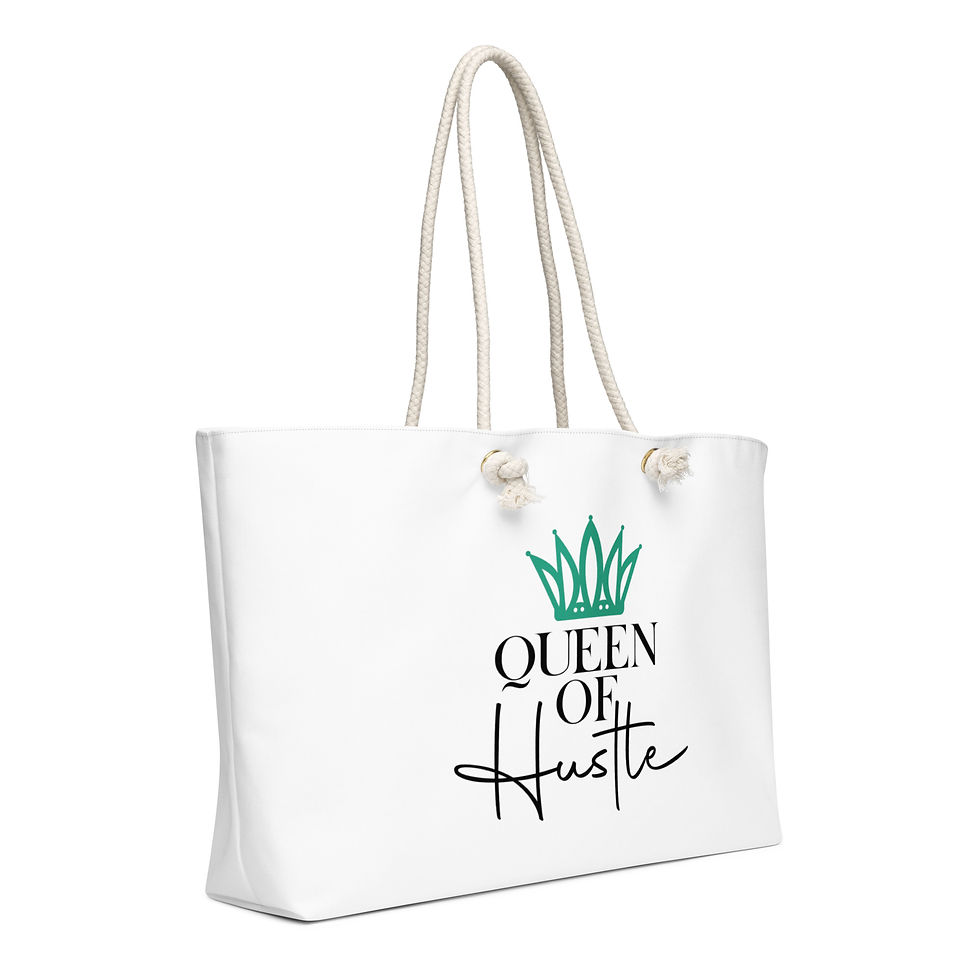 Thumbnail: Queen of Hustle Oversized weekender bag