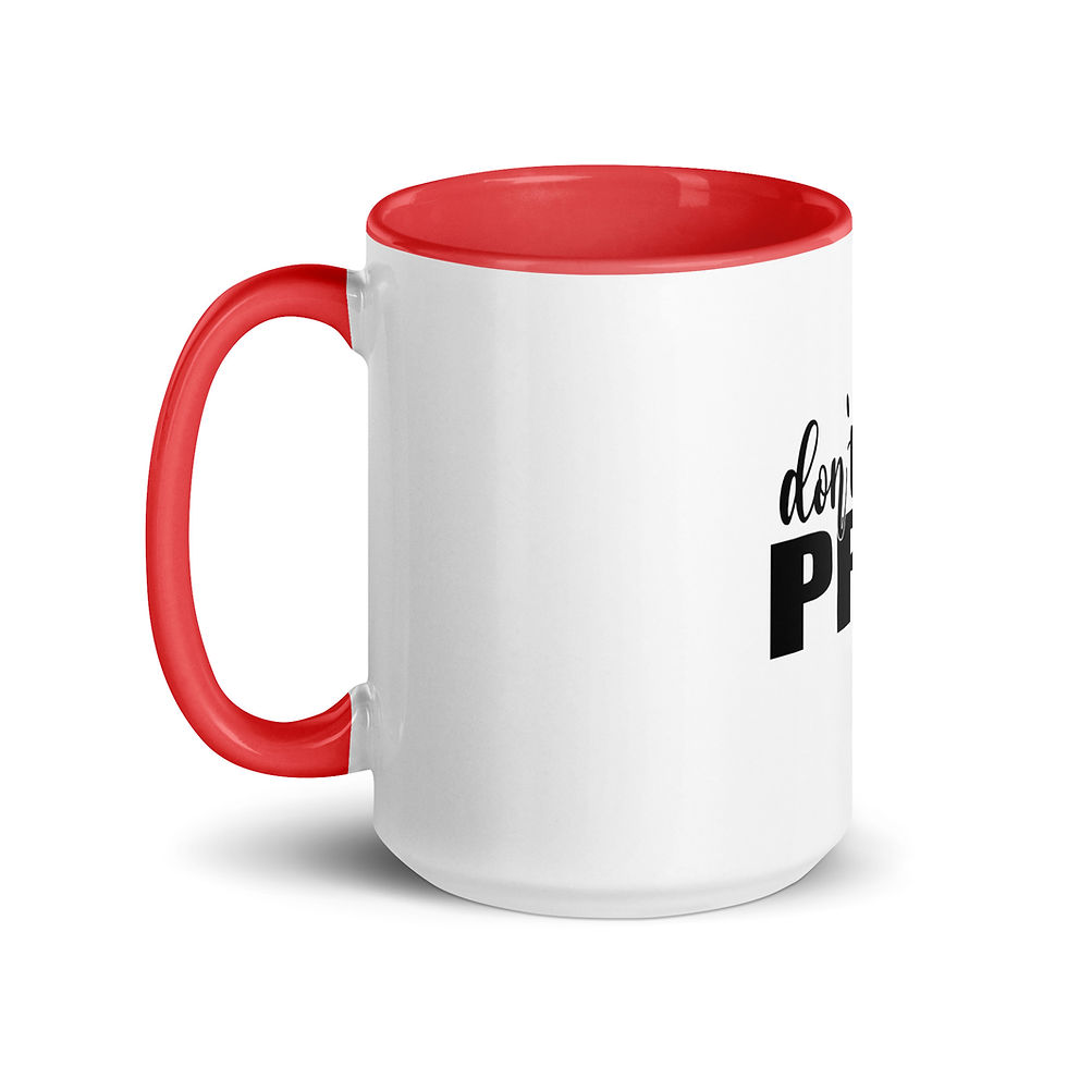 Thumbnail: Don't Panic Pray Mug with Color Inside