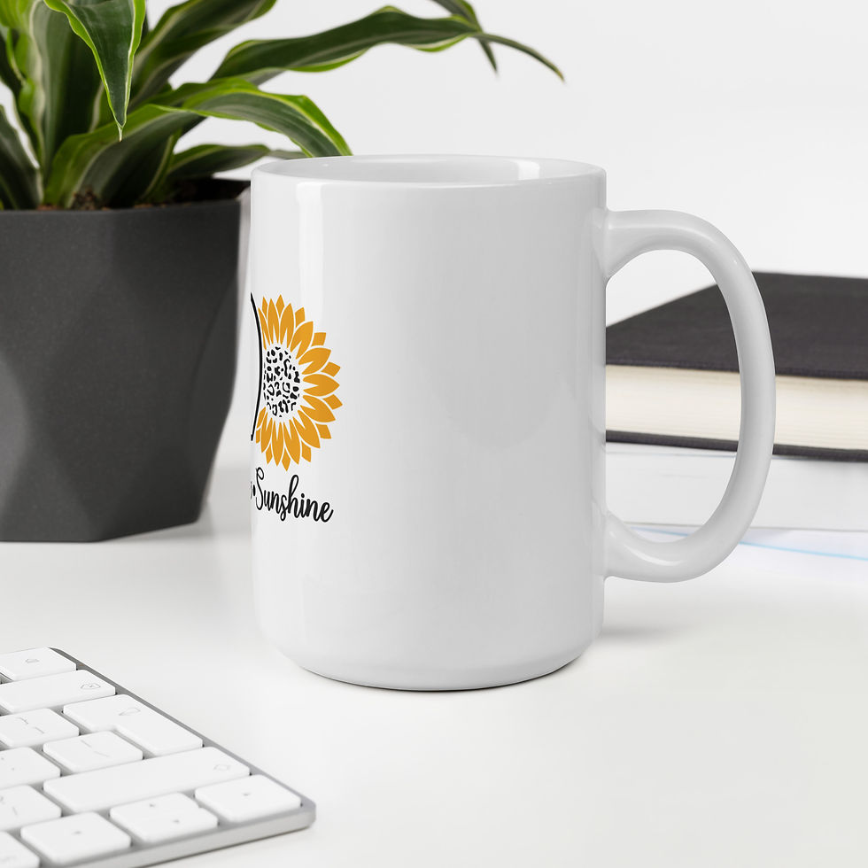 Thumbnail: Peace Love Sunshine White glossy mug