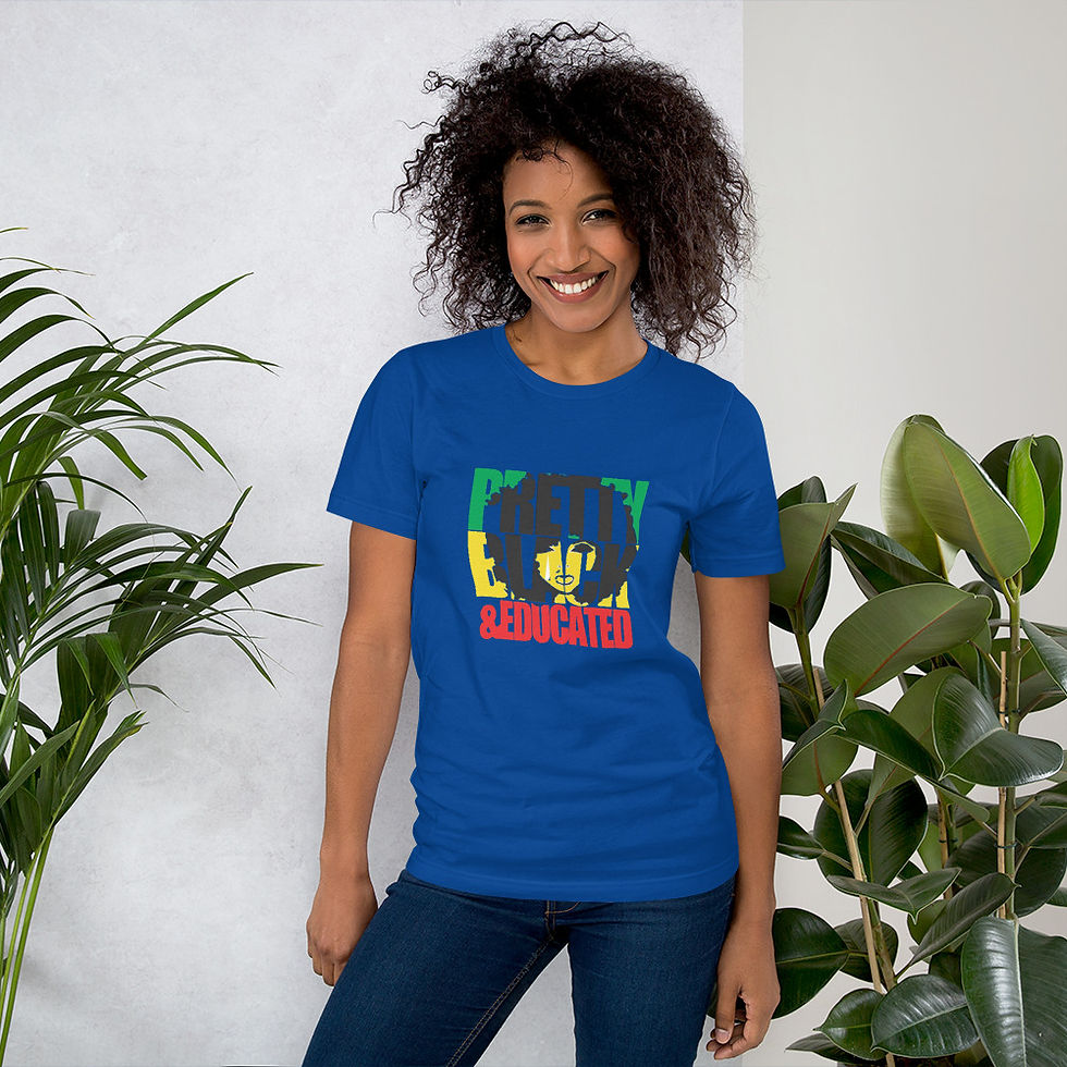 Thumbnail: Pretty Black & Educated Short-Sleeve Unisex T-Shirt