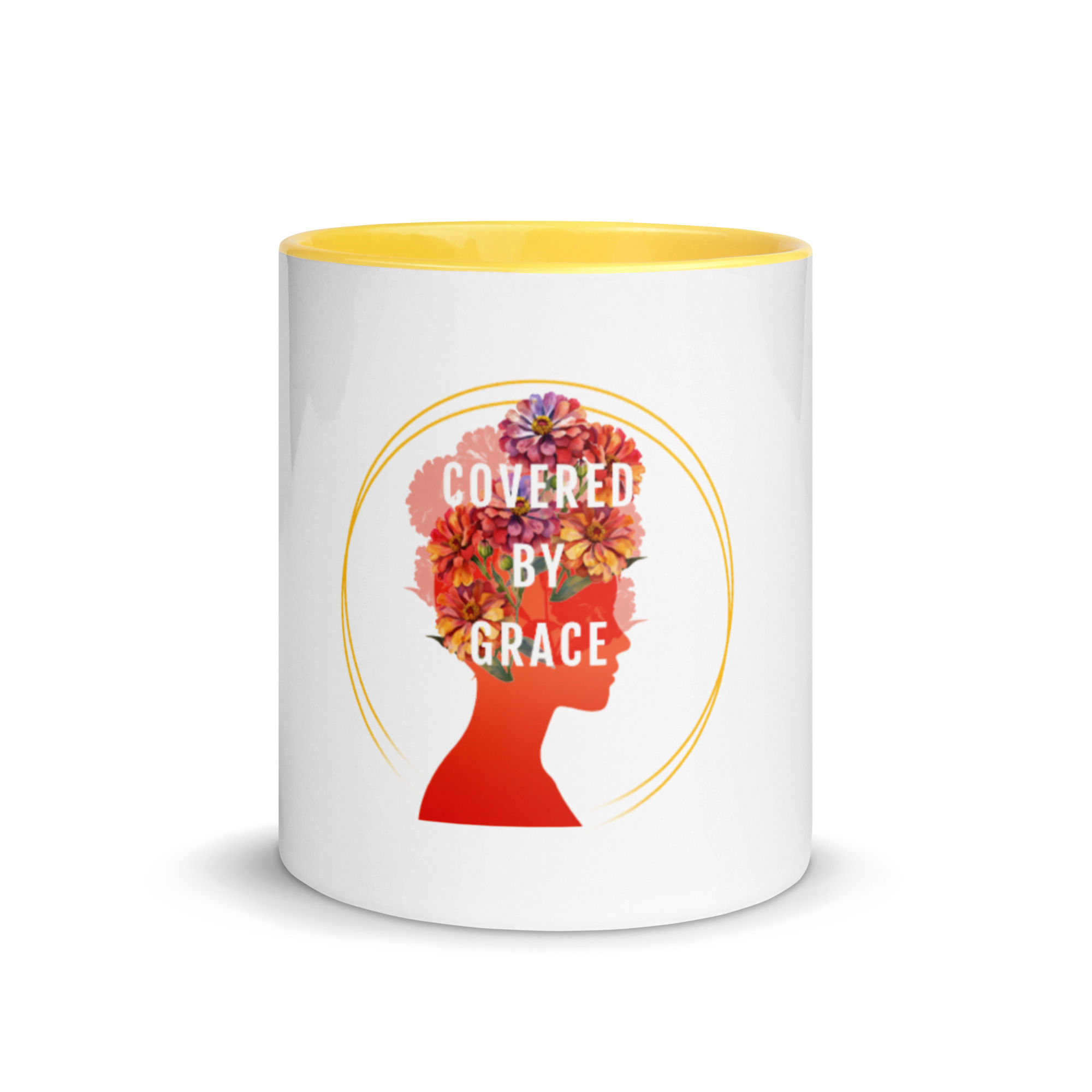 Covered By Grace Mug with Color Inside