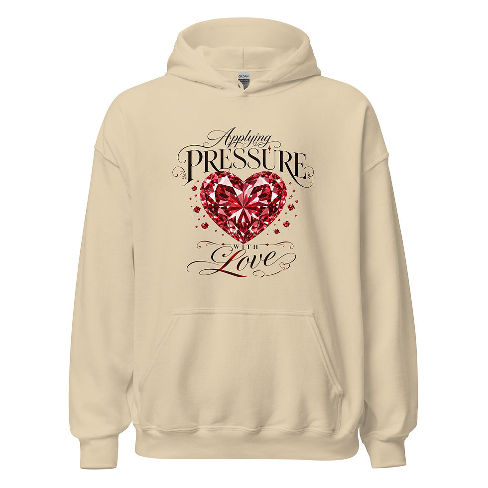 Thumbnail: Applying Pressure With Love Unisex Hoodie