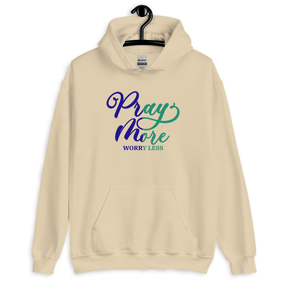 Thumbnail: Pray More Worry Less Unisex Hoodie