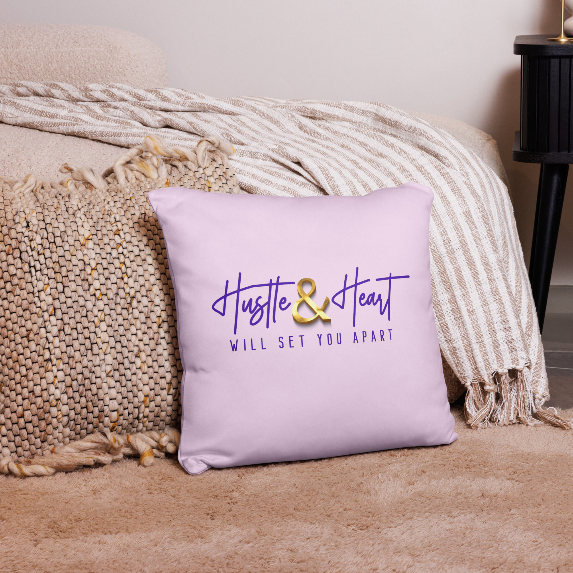 Hustle & Heart Will Set You Apart Basic Pillow