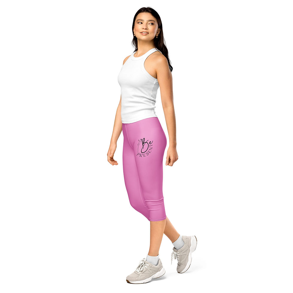 Thumbnail: Be Present fuchsia Capri Leggings
