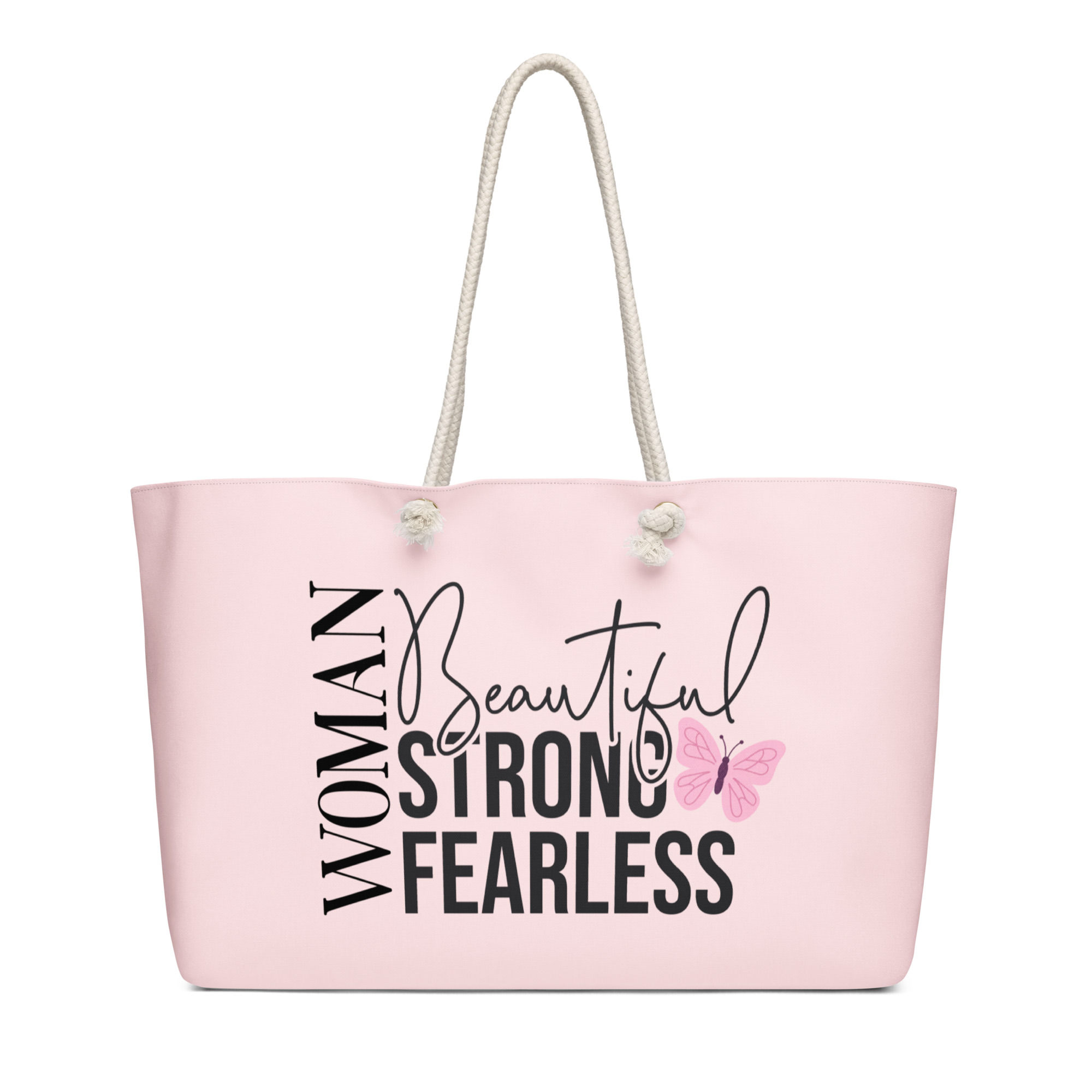 Beautiful Strong Fearless Woman Oversized weekender bag