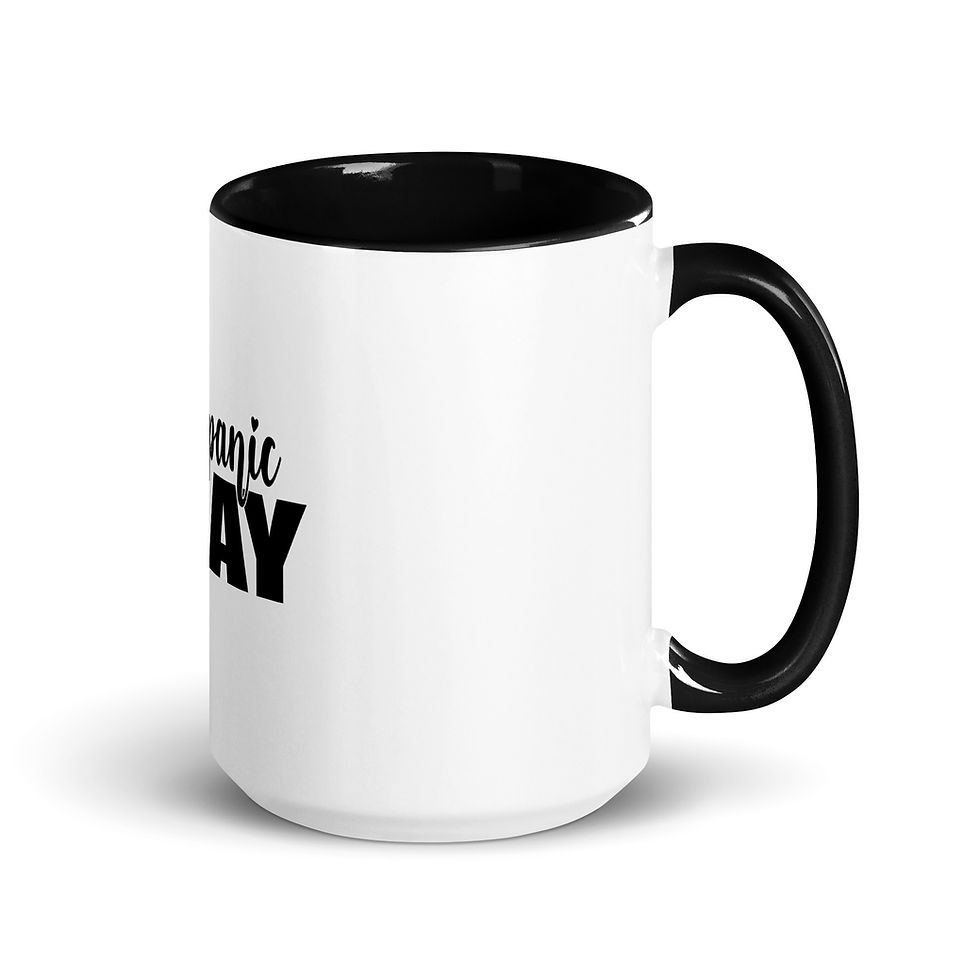 Thumbnail: Don't Panic Pray Mug with Color Inside