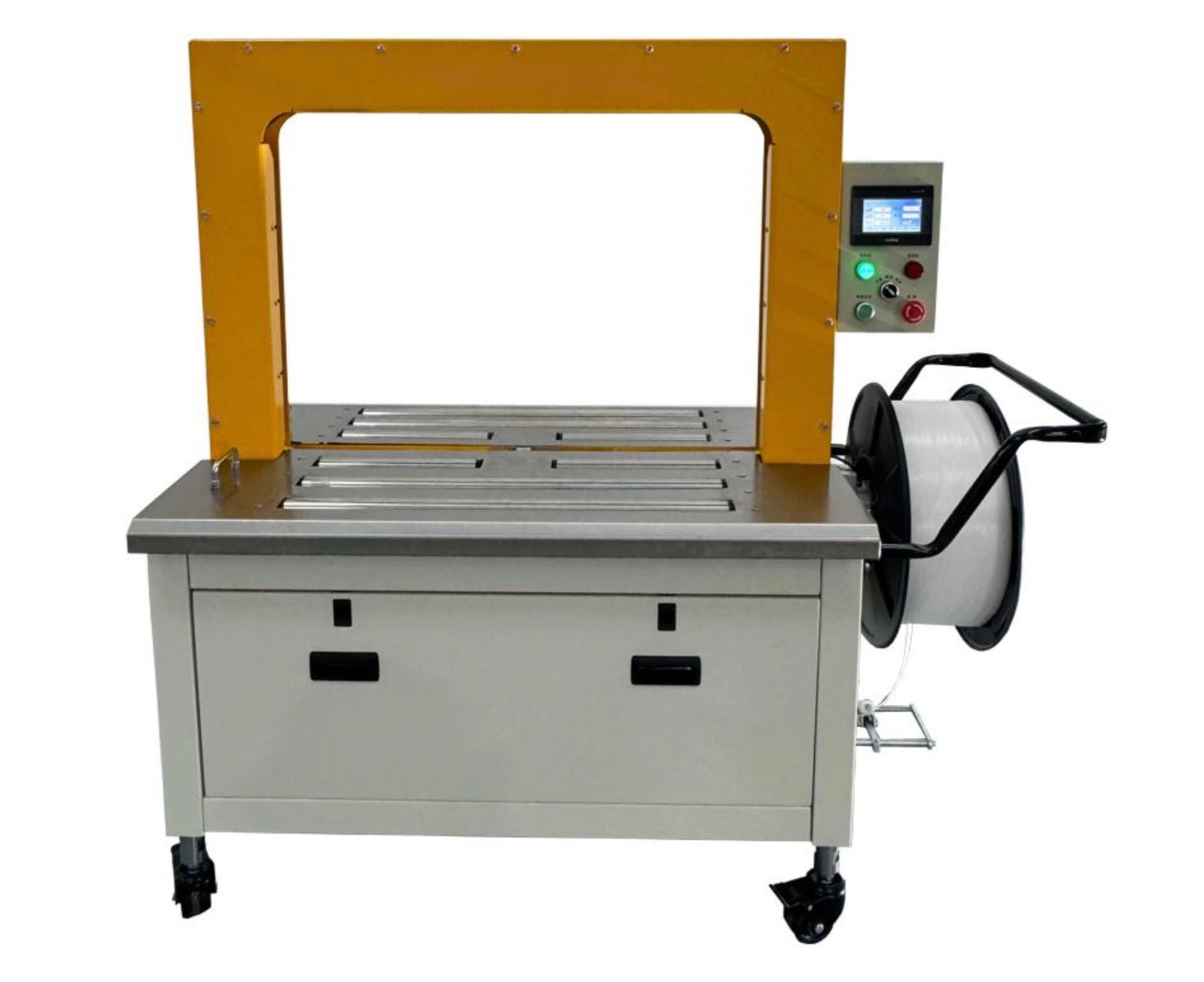 AP-850*600 B款(無動力滾筒) 全自動打帶機
