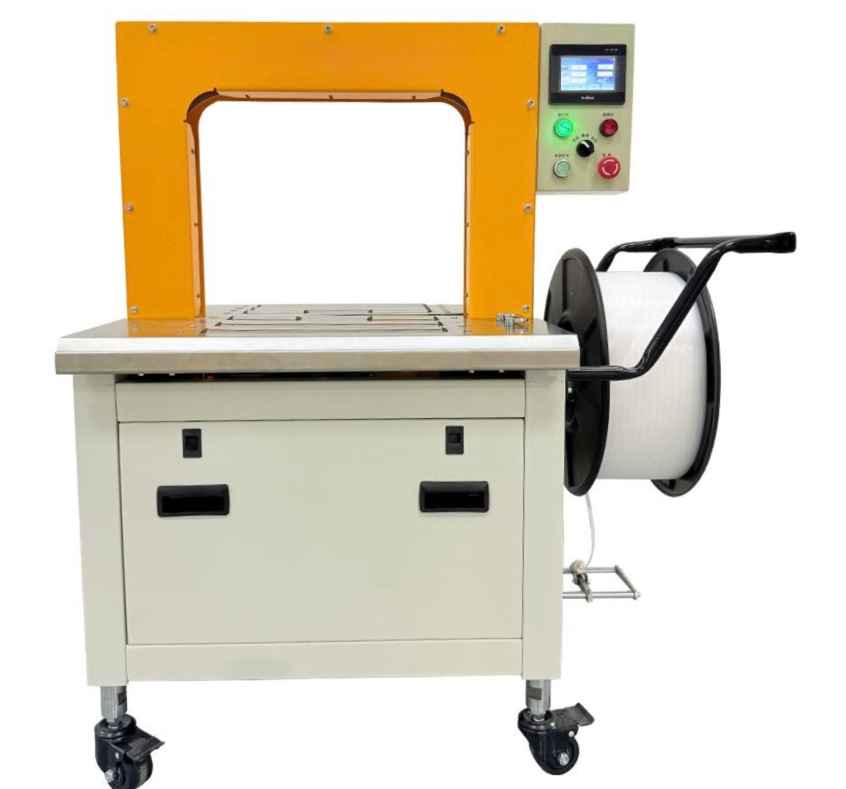 AP-500*400 B款(無動力滾筒) 全自動打帶機