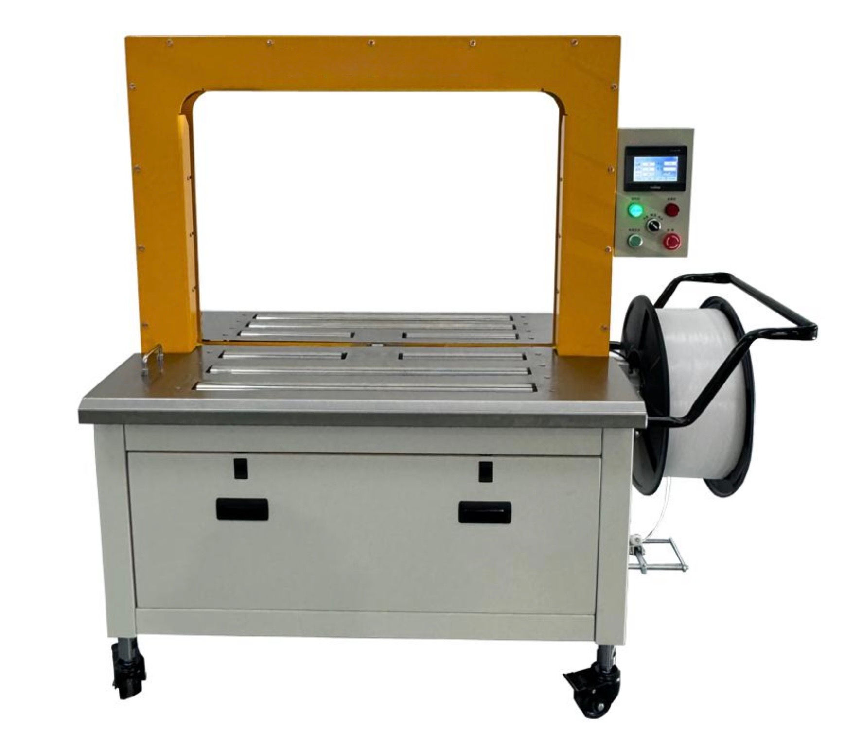AP-650*500 B款(無動力滾筒) 全自動打帶機