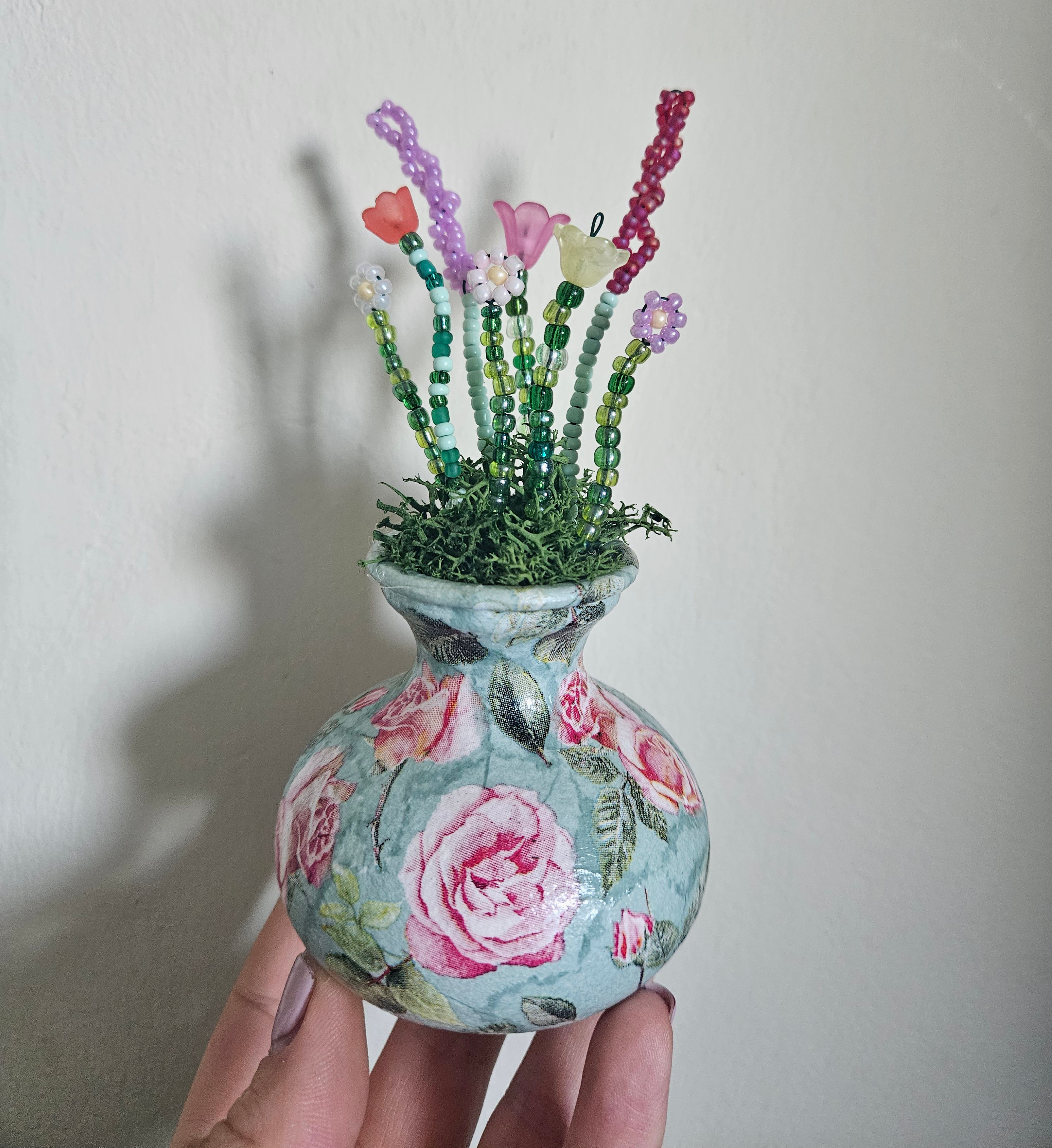 Multi-Coloured Beaded Flower Plant