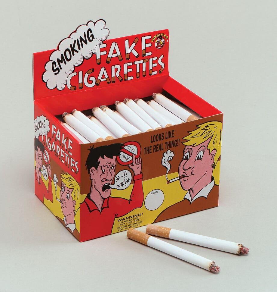 Fake cigarettes for theatre work or stage production. Blows smoke, realistic lit tip.