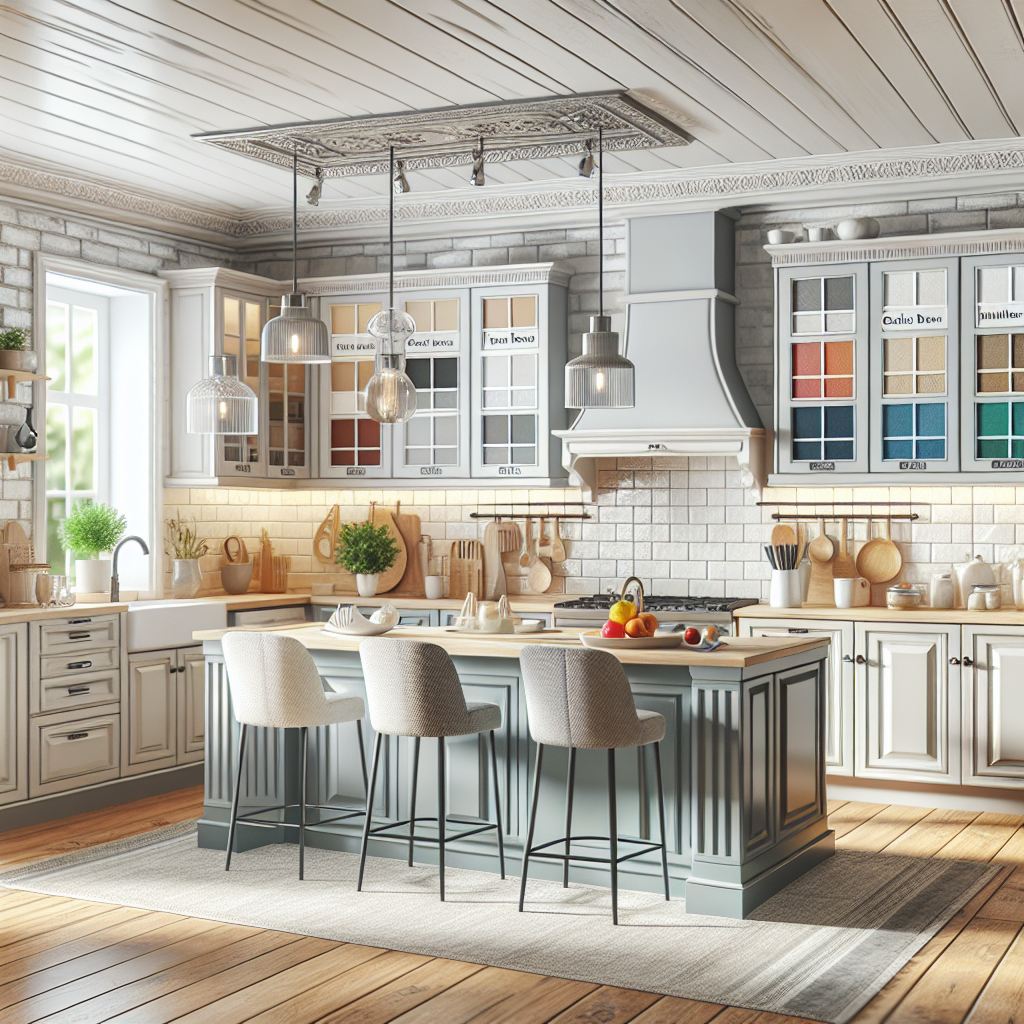 Navy blue kitchen cabinets